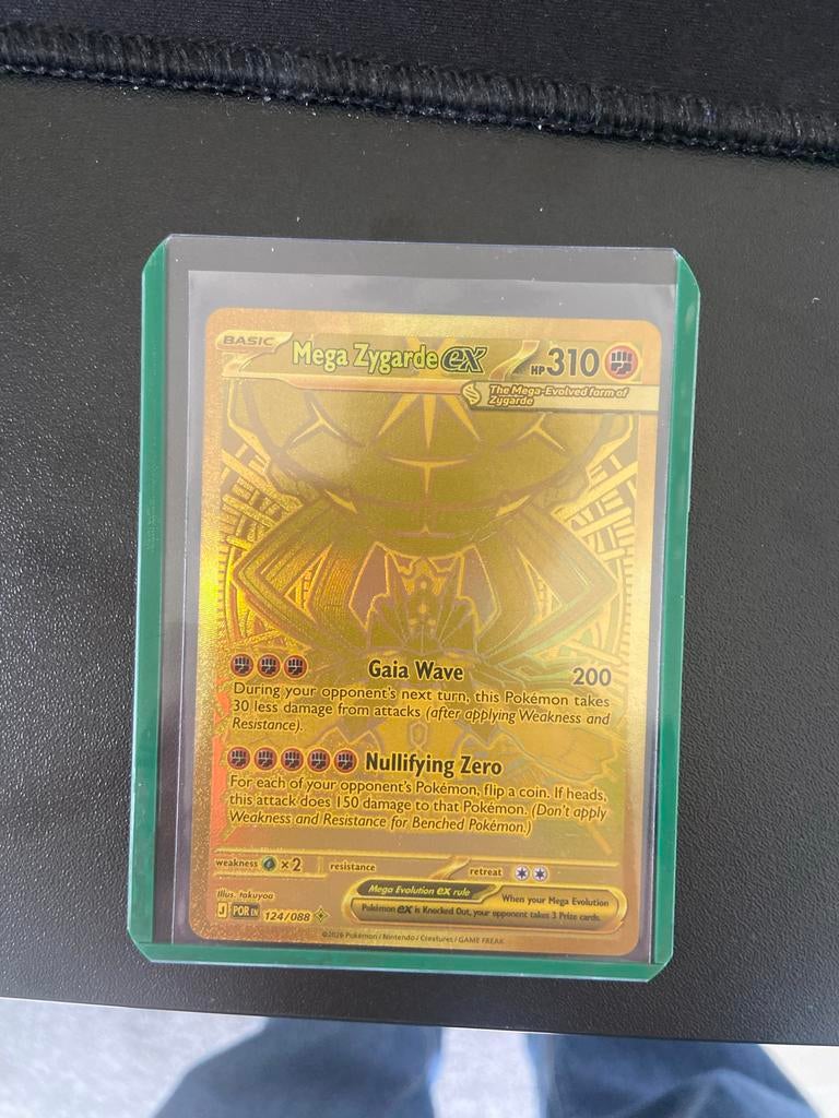 Mega Zygarde EX Pokémon Kaart (Goud) 124/088, Ophalen of Verzenden, Nieuw, Losse kaart