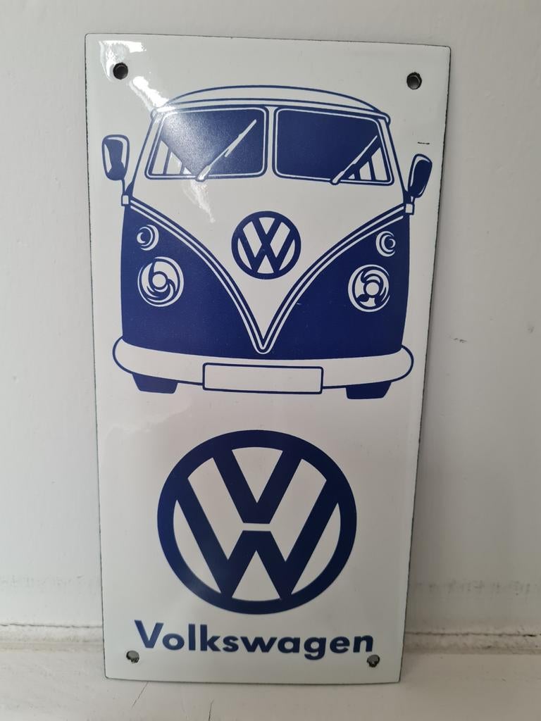 Emaille vw bord 4 stuks, Ophalen of Verzenden, Reclamebord