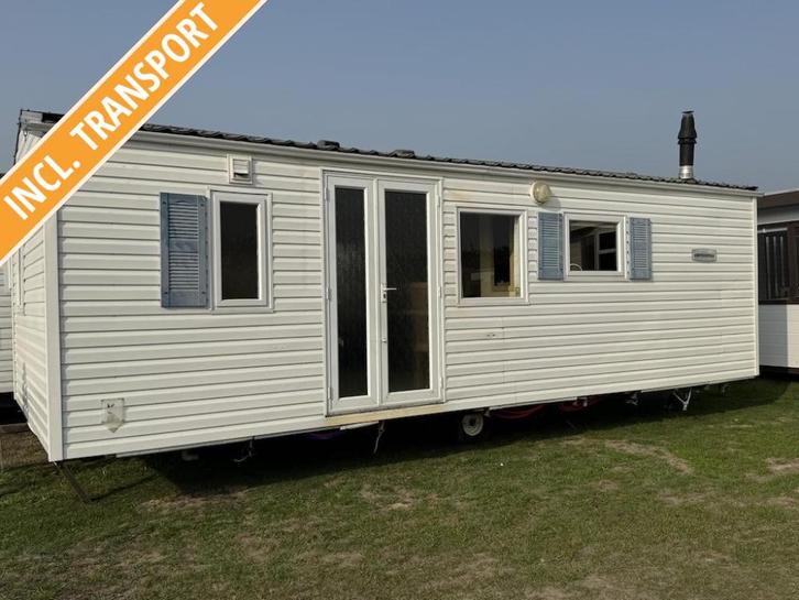 Center lounge chalet 760 x 370 cm met 2 slaapkamers en CV!, Caravans en Kamperen, Stacaravans, tot en met 6