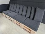 Palletbank met kussens 2x, Tuin en Terras, Tuinmeubel-accessoires, Ophalen, Gebruikt