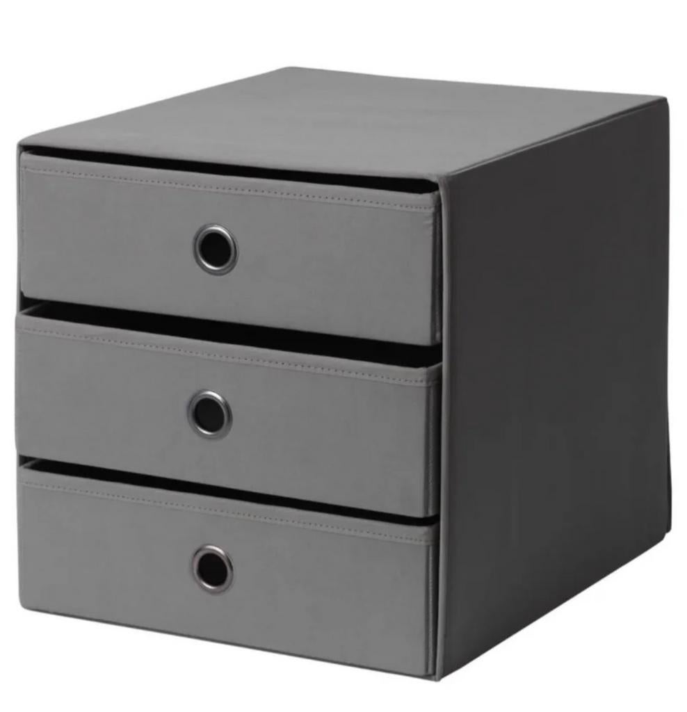 IKEA Kallax ladeblok met 3 lades - Grijs, Ophalen, Gebruikt, 3 of 4 laden, Minder dan 100 cm