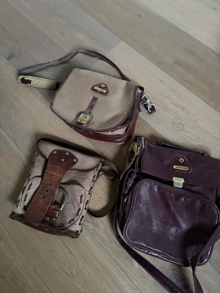 Set van vintage handtassen uit de jaren '70 en '80, Sieraden, Tassen en Uiterlijk, Tassen | Damestassen, Ophalen of Verzenden