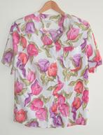 Mooie Benetton Blouse met tulpen boemen maat M, Verzenden, Gedragen, Maat 38/40 (M)