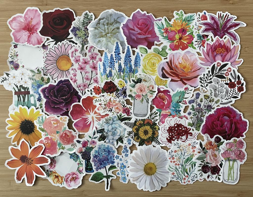 Bloemen stickers, Verzenden, Nieuw, Meerdere stickers