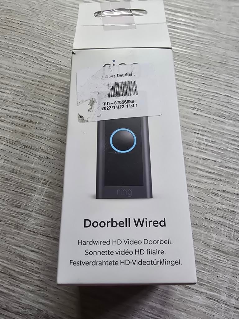 Ring Video Deurbel Bedraad - Nieuw in Doos, Ophalen of Verzenden, Bewegingsdetectiesensor, Nieuw, Bedraad