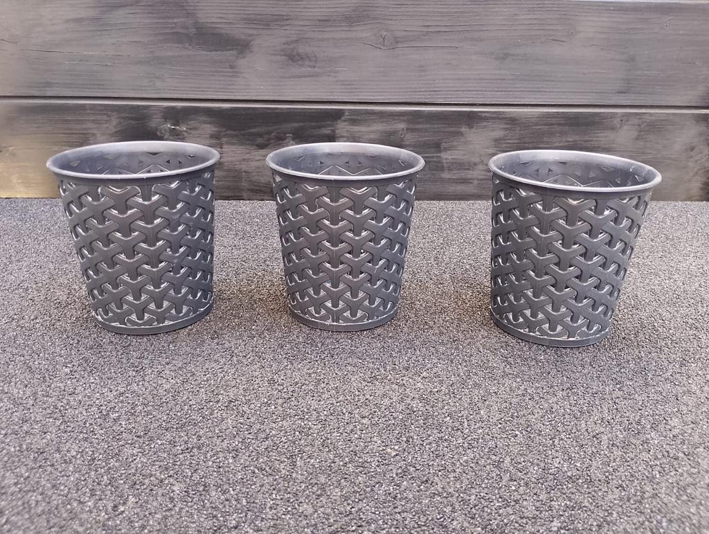 3 zwarte kunstof opberg bakjes  merk curver, Ophalen, Zwart