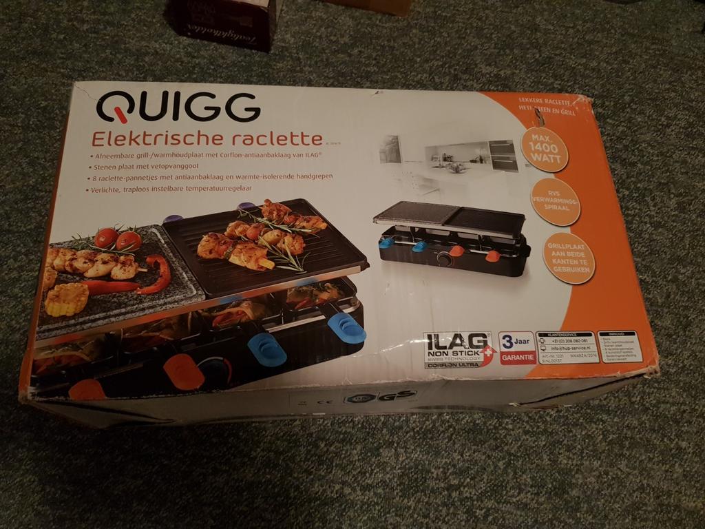 Quigg Elektrische Raclette (nieuw), Huis en Inrichting, Ophalen, Nieuw