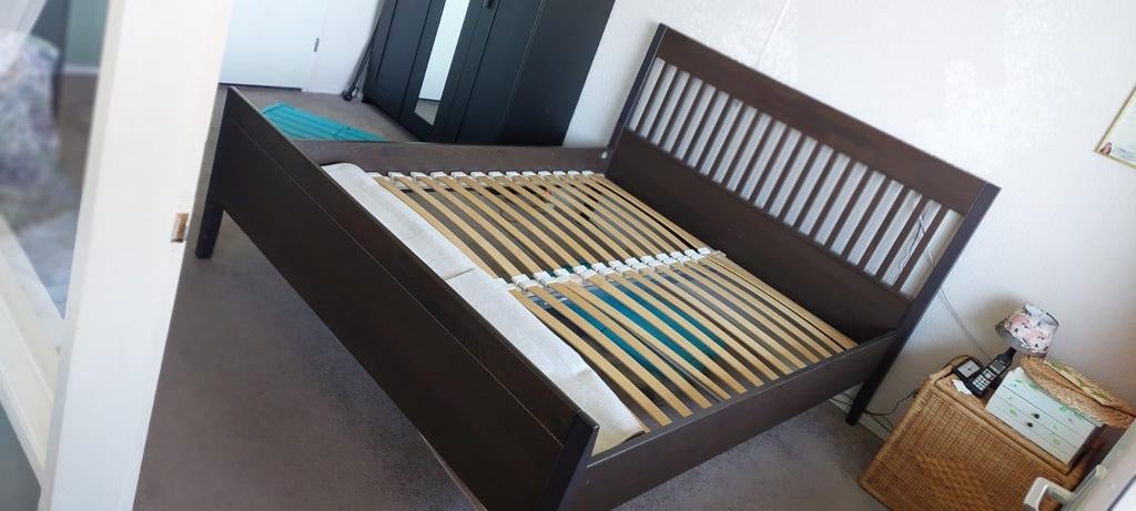 2 persoonsbed, Huis en Inrichting, Slaapkamer | Bedden, Ophalen, Gebruikt, 90 cm, Eenpersoons