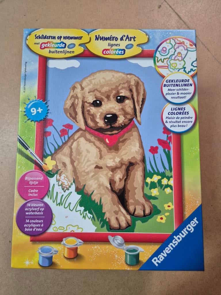 Schilderen op nummer puppy - Ravensburger, Hobby en Vrije tijd, Schilderen, Ophalen of Verzenden, Nieuw