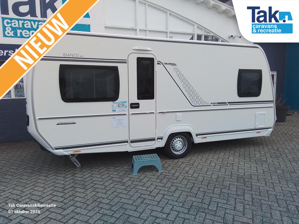 Fendt Bianco Selection 465 SFB Model 2026 frans bed, Caravans en Kamperen, Schokbreker, Rondzit, Bedrijf, Fendt