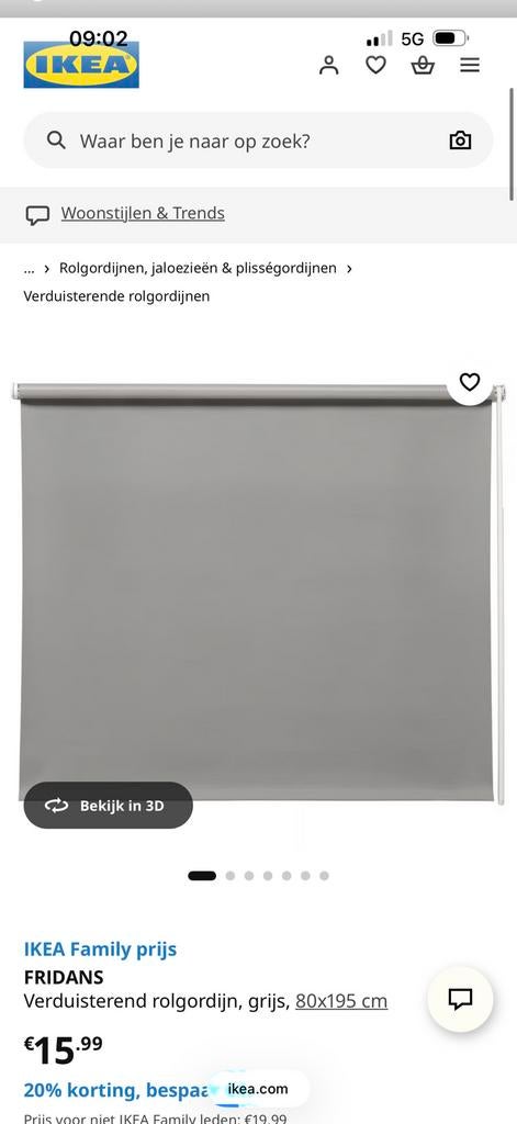 Rolgordijnen ikea nieuw in verpakking, Huis en Inrichting, Stoffering | Gordijnen en Lamellen, Ophalen, Nieuw, 50 tot 100 cm, Grijs