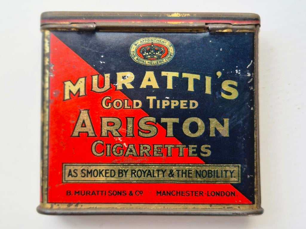 Murattis Ariston 20 Cigarettes blikje, Ophalen of Verzenden, Gebruikt, Overige
