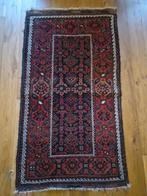 Antiek Perzisch tapijt, handgeknoopt, rood/blauw, Ophalen of Verzenden