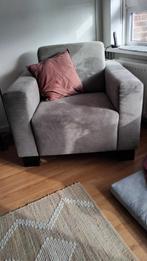 Grijze nubuck leren stoel van Pronto, Ophalen, Gebruikt, Leer, Eén