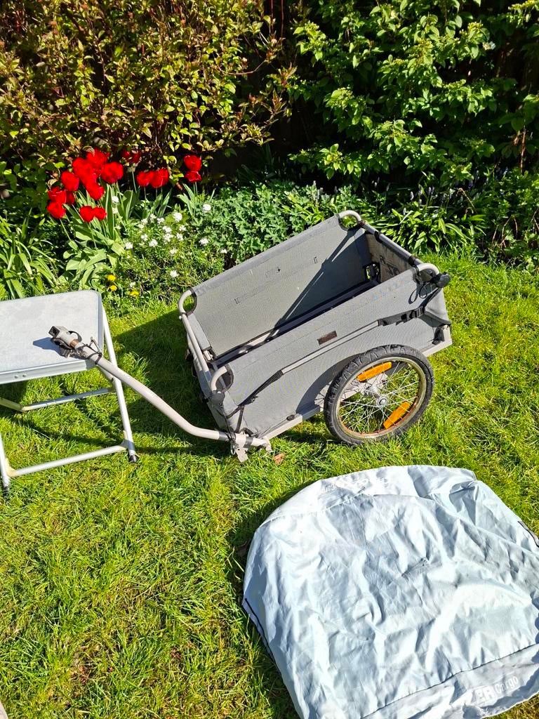 Croozer Cargo fietskar, demontabel met hoes, Ophalen
