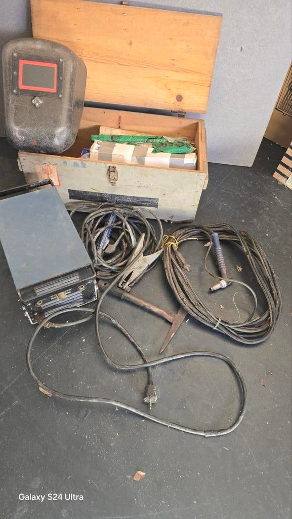 Norweld lasapparaat met toebehoren en laskap, Ophalen of Verzenden, Gebruikt, Minder dan 150 ampère, Elektroden