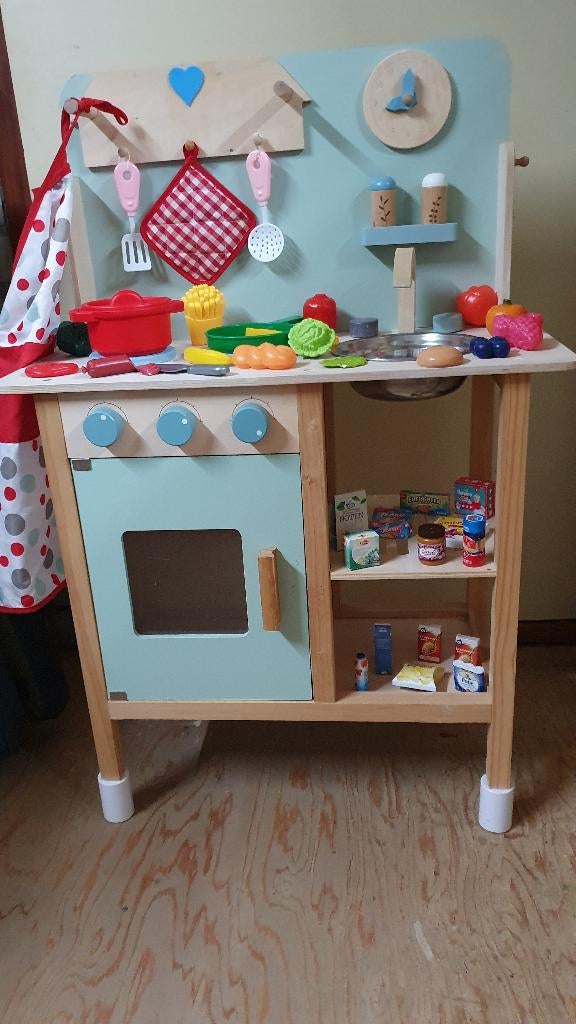 Little Dutch speelkeuken +inventaris: pannen, kookgerei,, Kinderen en Baby's, Speelgoed | Speelkeukens, Ophalen, Zo goed als nieuw