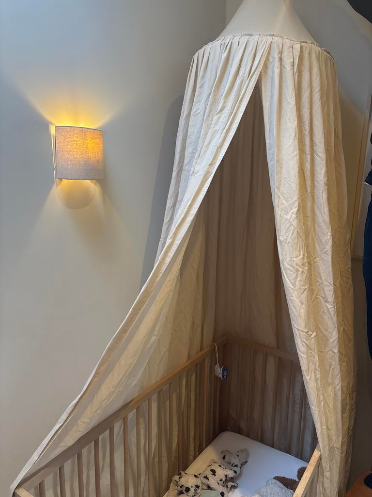 Beige hemeltje voor wieg of ledikant, Ophalen of Verzenden, Zo goed als nieuw, Wieg