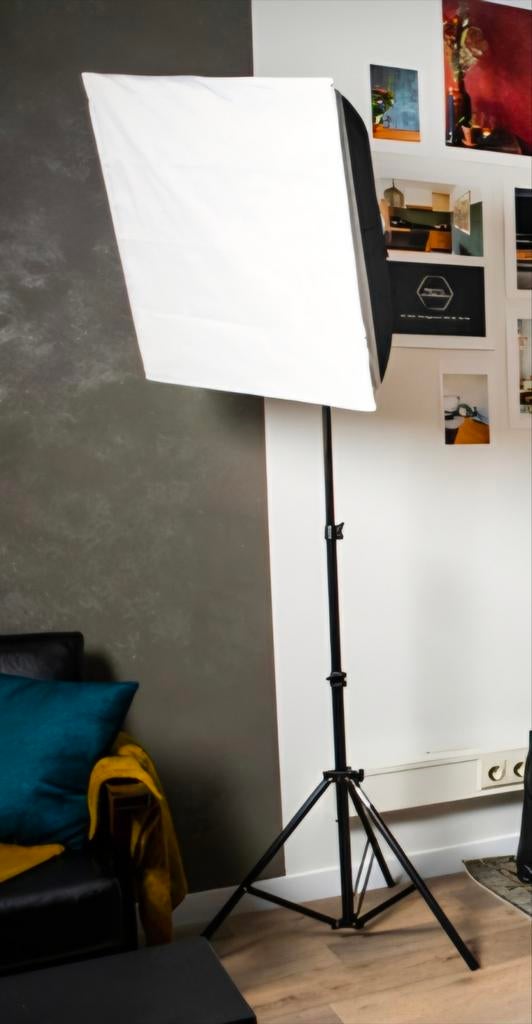 Falcon Eyes Softbox Studiolampen Set, Ophalen of Verzenden, Gebruikt, Lamp of Flitsset