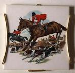 Mettlach tegel vossenjacht paard ruiter 15 x 15 cm, Antiek en Kunst, Antiek | Wandborden en Tegels, Ophalen of Verzenden