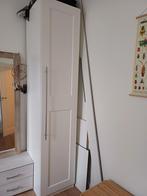 Witte kledingkast met deur en lades, Ophalen, Overige materialen, 200 cm of meer, 50 tot 100 cm