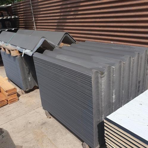 Golfplaten vezelcement voor dak 130 stuks, Doe-het-zelf en Verbouw, Dakpannen en Dakbedekking, Zo goed als nieuw, Golfplaat, Zwart
