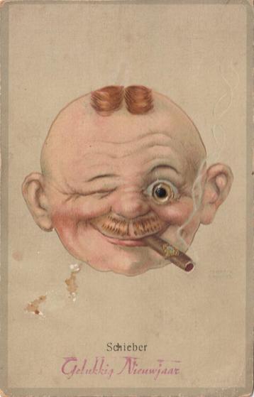 MAN MET GLAZEN OOG TEK MARTIN GROWALD BEGIN 1900 KAART KH889 beschikbaar voor biedingen