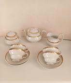 Antiek Petrus Regout kinderserviesje met gouden bies rand, Antiek en Kunst, Ophalen of Verzenden