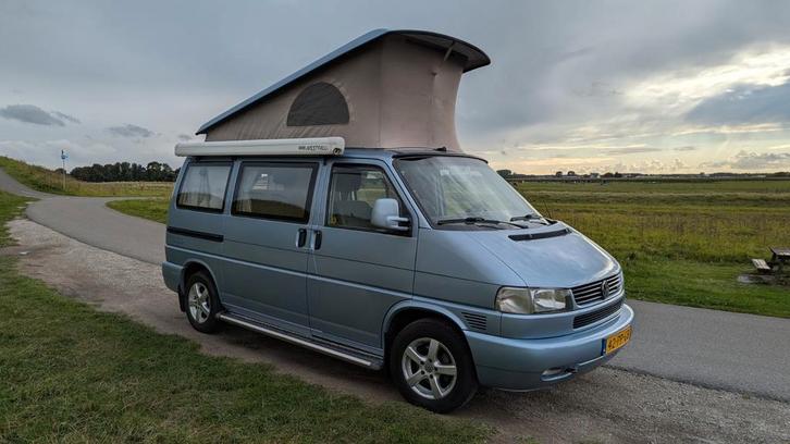 VW Westfalia California T4  2.5 131pk  2002 Blauw, Caravans en Kamperen, Campers, Particulier, Diesel, Ophalen
