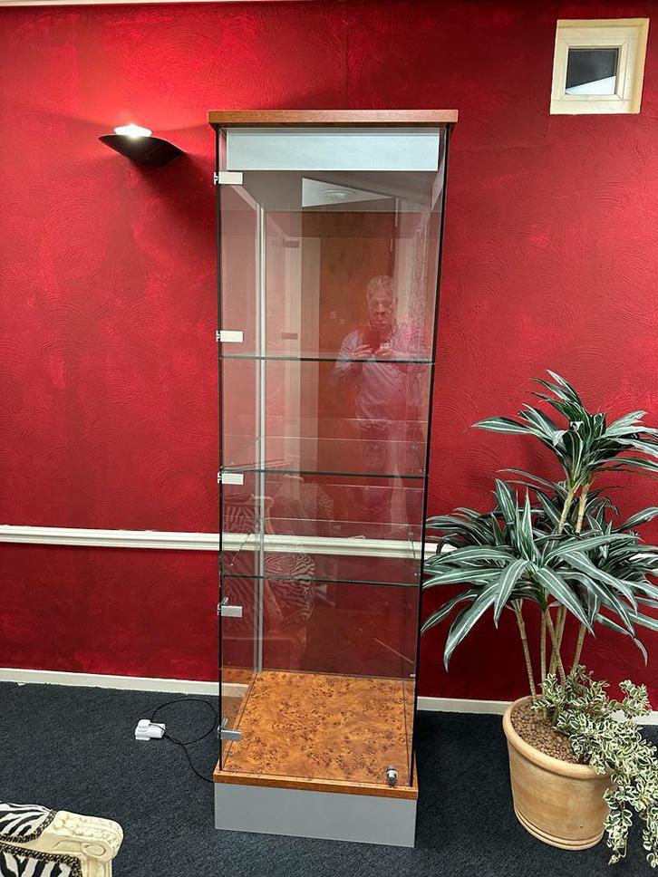 3 vitrine kasten met licht, Huis en Inrichting, Kasten | Vitrinekasten, Zo goed als nieuw, Minder dan 100 cm, 50 tot 100 cm, Ophalen