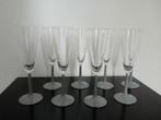 Franse Champagne Flûte op grijze steel en voet, Ophalen of Verzenden, Zo goed als nieuw, Overige typen