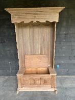 Kerk kastje , kapstok, klepbank, snij- hout werk, Ophalen of Verzenden