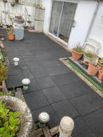 120  nieuwe rubber tegels 500x500x25 zwart tuin dak terras, Kunststof, Zwart, Nieuw, Ophalen of Verzenden