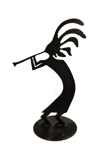 Groot vintage Sculptural Art design Silouette metaal beeld beschikbaar voor biedingen