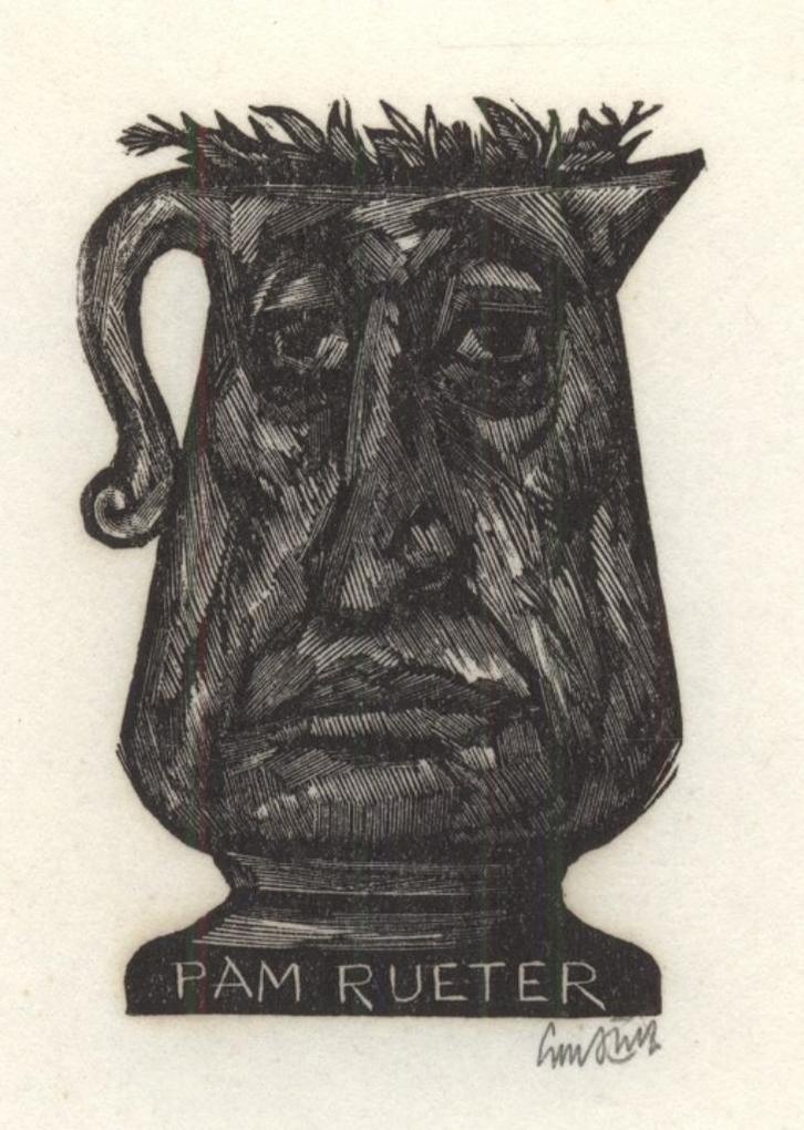 0676 Ex Libris Nederland : Lou Strik, 1981, Antiek en Kunst, Kunst | Etsen en Gravures, Verzenden