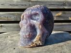 Super stoere druifagaat schedel 937 gram, Verzamelen, Mineralen en Fossielen, Ophalen of Verzenden, Mineraal