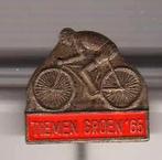 Speldje TIEMEN GROEN 65 WIELRENNEN FIETS (A9), Verzenden, Gebruikt, Overige onderwerpen