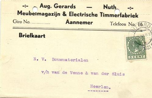 Aug. Gerards - Nuth - 05.1931 - briefkaart, Postzegels en Munten, Brieven en Enveloppen | Nederland, Briefkaart, Ophalen of Verzenden
