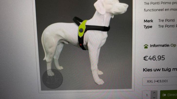 Harnas Tre Ponti Primo - fluoro reflective geel XXL 40/60 kg, Dieren en Toebehoren, Hondenhalsbanden en Penningen, Nieuw, Ophalen of Verzenden