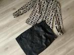 Studio Anneloes travelstof blouse M met suedine rokje M HH, Studio Anneloes, Ophalen of Verzenden, Zo goed als nieuw, Maat 38/40 (M)