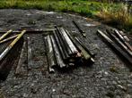 Partij zware houten palen en planken, teer paarden omheining, Ophalen, Gebruikt, 250 cm of meer, Palen