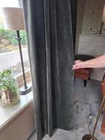 Mosgroene Velours gordijnen, Ophalen, 100 tot 150 cm, 200 cm of meer, Zo goed als nieuw