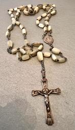 Rozenkrans vintage met Kruis, Wit, Ophalen of Verzenden, Zo goed als nieuw, Overige materialen
