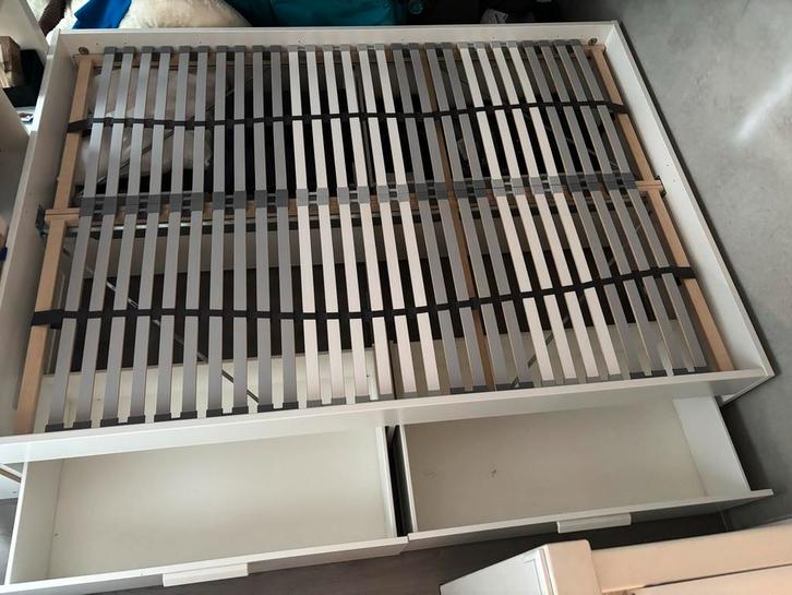 Bed met opberglades - ruimtebesparend en praktisch!, Huis en Inrichting, Slaapkamer | Bedden, Zo goed als nieuw, Tweepersoons