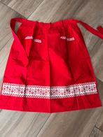 Rood geborduurd schortje zwitserland Stijl, Ophalen of Verzenden