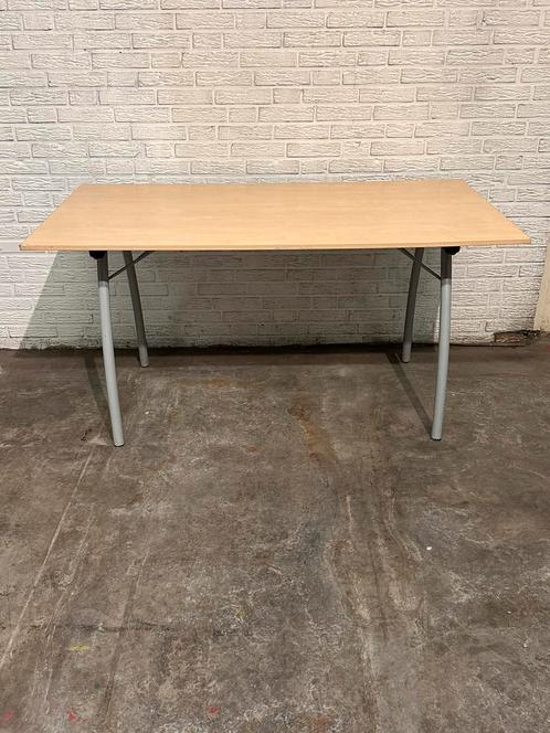 Tafel 150x80x75 cm | inklap tafel | houtlook | 6 stuks, Huis en Inrichting, Tafels | Statafels, Gebruikt, Ophalen