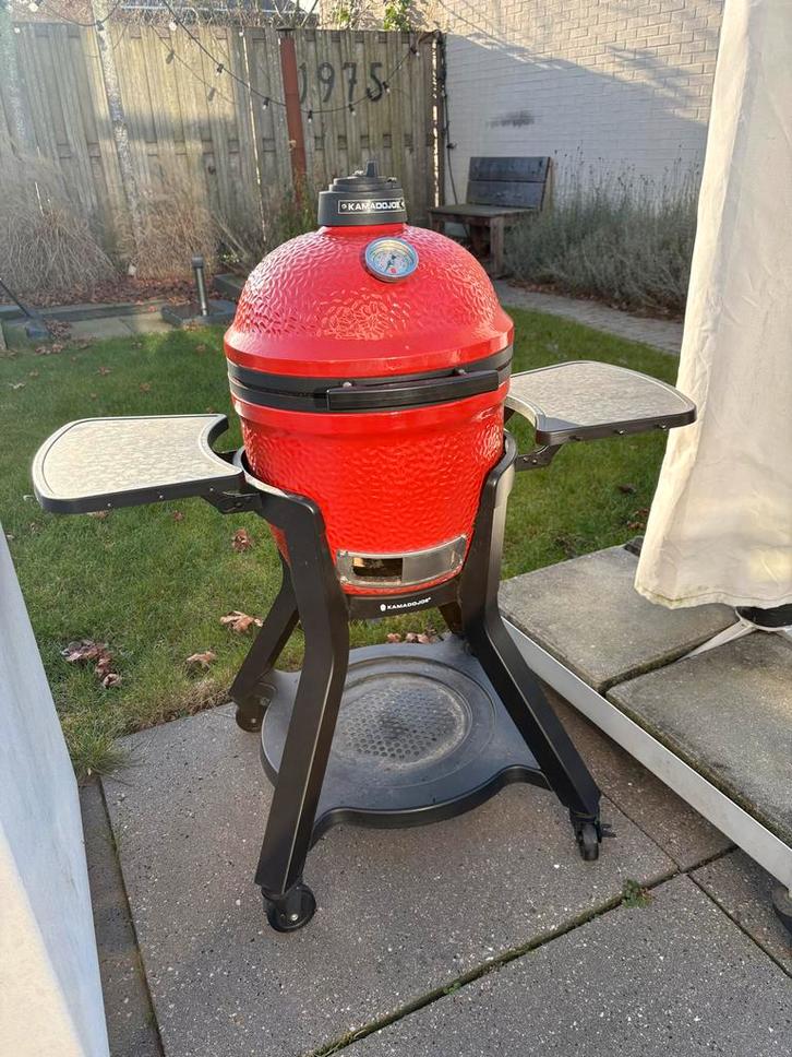 Kamado Joe Junior - incl cart (onderstel) en extras!, Tuin en Terras, Houtskoolbarbecues, Gebruikt, Ophalen