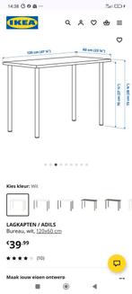 Gratis wit bureau van ikea, Huis en Inrichting, Ophalen of Verzenden, Gebruikt