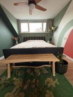 Boxspring 160x200, Ophalen, Bruin, Tweepersoons, Zo goed als nieuw