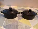 Intermezzo Stoofpotje ovaal met deksel 15x11,5cm zwart, Huis en Inrichting, Keuken | Potten en Pannen, Ophalen of Verzenden, Nieuw